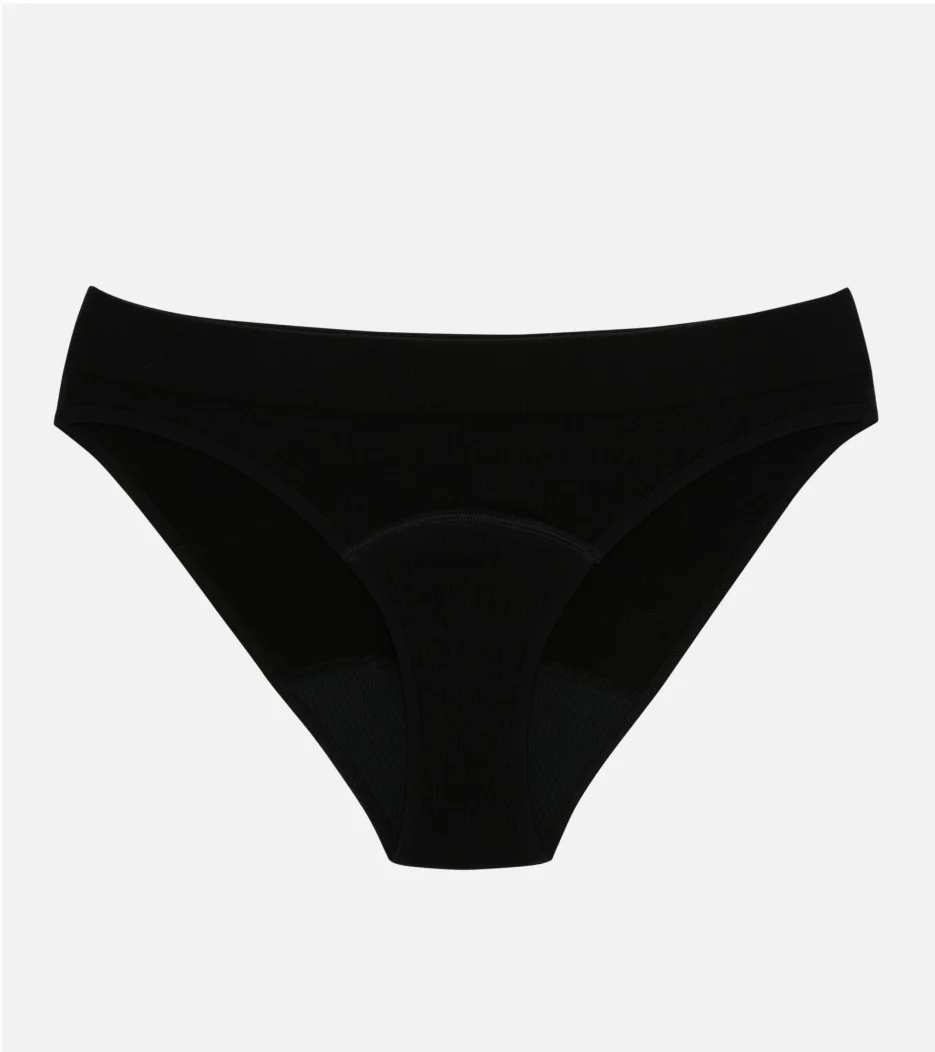 Seamless Ribbed Brief - Black - Image 4